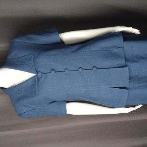 KASPER A.S.L Size 10 Navy Blue Short Sleeve Skirt Suit. Used